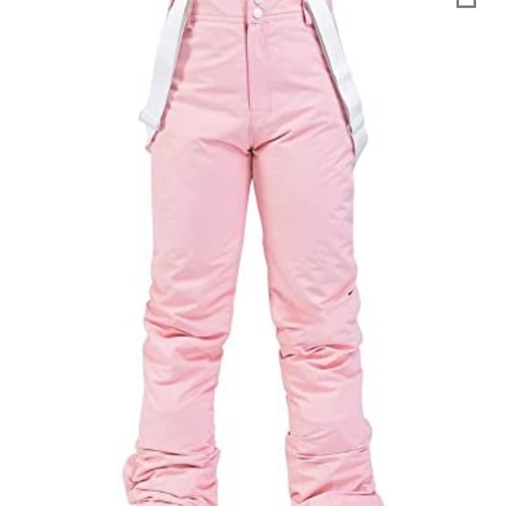 Pink snowboarding / skiing bib pants